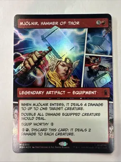 Mjolnir, Hammer of Thor (Borderless) (0303) Marvel Super Heroes Foil - Image 1