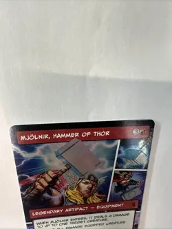 Mjolnir, Hammer of Thor (Borderless) (0303) Marvel Super Heroes Foil - Image 4