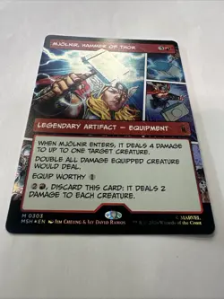 Mjolnir, Hammer of Thor (Borderless) (0303) Marvel Super Heroes Foil - Image 5