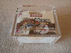 Factory Sealed Pokemon Crimson Invasion Booster Box With Acrylic Case - Image 1