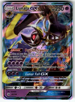 Lunala GX 66/149 Holo Ultra Rare SM Base Set Pokemon Near Mint - Image 1