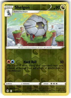 SHELGON 108/203 EVOLVING SKIES POKEMON (REVERSE HOLO, NM) - Image 1