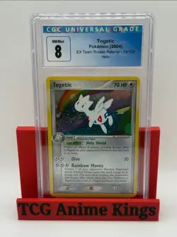 Pokemon CGC 8 Togetic 14/109 EX Team Rocket Returns Holofoil Rare 2003 Holo - Image 1