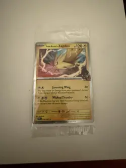 Team Rocket's Zapdos 070/182 Pokemon Destined Rivals GameStop Promo SEALED - Image 1