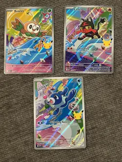 POKEMON MEGA EVOLUTION PROMO SET 043, 044, 045 ENGLISH ROWLET, LITTEN, POPPLIO - Image 1