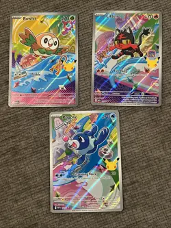 POKEMON MEGA EVOLUTION PROMO SET 043, 044, 045 ENGLISH ROWLET, LITTEN, POPPLIO - Image 2