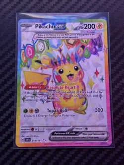 Pokemon TCG Surging Sparks Pikachu EX 219/191 Full Art Ultra Rare - Image 1