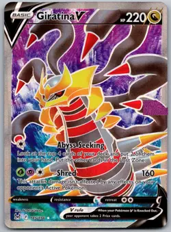Giratina V 185/196 Ultra Rare Lost Origin Pokemon Near Mint - Image 1