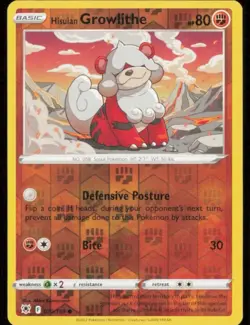 Hisuian Growlithe #070/189 Reverse Holo 2022 Pokemon Astral Radiance LP - Image 1