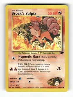 Brock's Vulpix - 37/132 - Gym Challenge - Pokemon - Uncommon - MP - Image 1