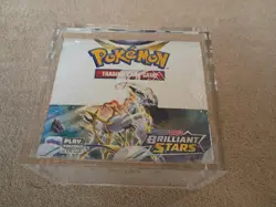 Nice Factory Sealed Pokemon Brilliant Stars Booster Box With Acrylic Case - Image 1
