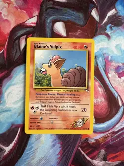 2000 Pokemon Gym Heroes Blaine's Vulpix #65/132 - Image 1