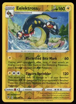 Eelektross 059/185 Rare Vivid Voltage Pokemon Reverse Holo Lightly Played - Image 1