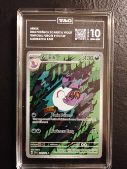 Pokemon IR Arbok 176/162 Temporal Forces TAG 10 Gem Mint - Image 1