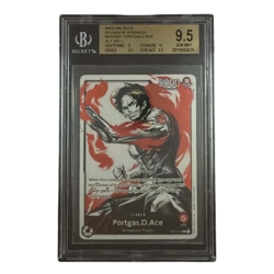 2023 ONE PIECE PILLARS OF STRENGTH PORTGAS.D.ACE #001 ALT ART LEADER BGS 9.5 GEM - Image 1