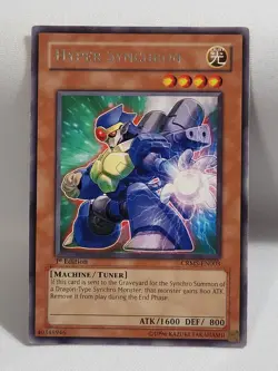 3 x YuGiOh TCG Hyper Synchron CRMS-EN003 1st Edition Near Mint NM - Image 3
