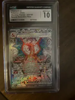 Obsidian Flames Charizard ex SIR 223/197 CGC 10 GEM MINT Pokemon Card - Image 1