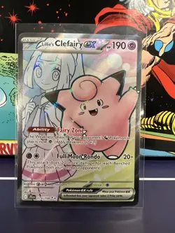 Pokemon TCG Lillie's Clefairy ex Full Art Ultra Rare Holo 173/159 ENGLISH - Image 1