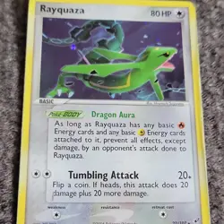 Nintendo Pokemon TCG Rayquaza 22/107 EX Deoxys Holo Rare EN Basic 80HP 2005 - Image 1