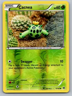 Cacnea 4/162 Common BREAKthrough Pokemon Reverse Holo Lightly Played - Image 1