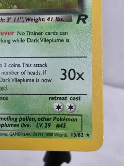 Pokemon TCG 2000 - Dark Vileplume Unlimited Holo Rare - Team Rocket 13/82 - Image 4