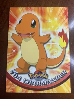 1999 Topps Pokemon TV #04 Charmander Black Logo (C) FREE COMBINED SHIPPING - Image 1