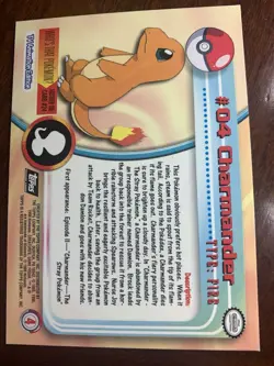1999 Topps Pokemon TV #04 Charmander Black Logo (C) FREE COMBINED SHIPPING - Image 2
