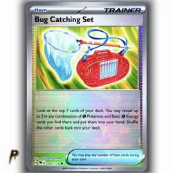 Pokemon Prismatic Evolutions Bug Catching Set Poke Ball Reverse Holo NM - Image 1
