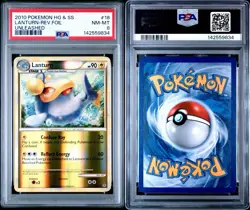 PSA 8 LANTURN #18 REVERSE FOIL 2010 POKEMON HEARTGOLD & SOULSILVER UNLEASHED - Image 3