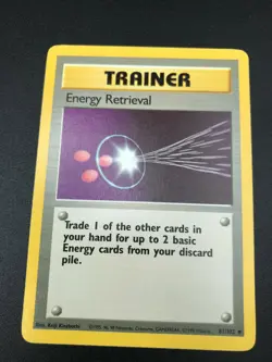 Energy Retrieval 81/102 Base Set Unlimited Pokemon 1999 WOTC NM - Image 1