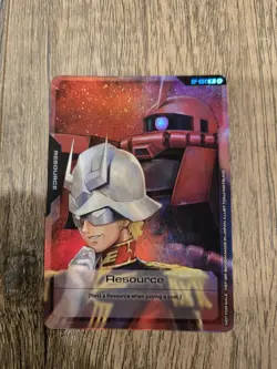 Char Zaku 2 Resource RP-004 Gundam Card Game TCG Foil Promo English - Image 1
