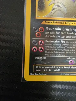Shining Tyranitar - 113/105 - Pokemon Neo Destiny Unlimited Holo Rare Card LP/NM - Image 2