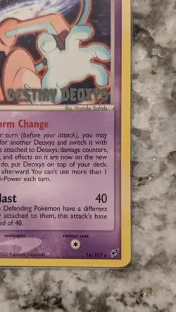 Deoxys 16/107 Destiny Deoxys Stamped Pokemon TCG Card - Lightly Played LP - Image 4