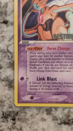 Deoxys 16/107 Destiny Deoxys Stamped Pokemon TCG Card - Lightly Played LP - Image 5