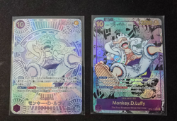 the-6885 Custom Order ART CARD ~ One Piece LUFFY GEAR 5 Manga Alt Art Textured - Image 1