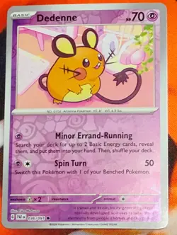Dedenne 036/091 Reverse Halo - Paldean Fates Scarlet Violet Pokemon Card NM / M - Image 1