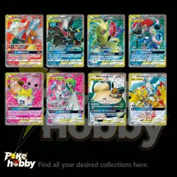 Free Shipping-Pokemon Card 8 Pieces TAG TEAM GX SR HOLO CSM2cC Sun&Moon - Image 1