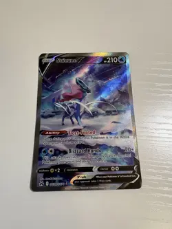 Pokemon TCG Suicune v GG38/GG70 Crown Zenith Full Art Holo Card Ultra Rare - Image 1