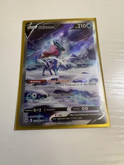 Pokemon TCG Suicune v GG38/GG70 Crown Zenith Full Art Holo Card Ultra Rare - Image 3