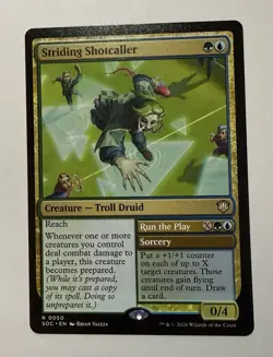 Striding Shotcaller #50 (NM) Commander: Secrets of Strixhaven SOC Magic MTG - Image 1
