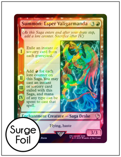 1x Summon: Esper Valigarmanda, Surge Foil, Final Fantasy, Magic MTG NM - Image 1