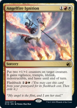 x1 Angelfire Ignition R MTG Innistrad: Midnight Hunt M/NM, English - Image 1