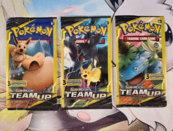 Pokemon TCG Sun & Moon Team Up Mini Booster Pack Lot (3 Packs) English 3-Card - Image 1