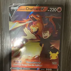 Pokemon Lance's Charizard V Celebrations SWSH133 Black Star Promo NM Jumbo - Image 3
