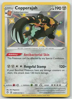 Pokemon Copperajah SV091/SV122 Shining Fates Shiny Vault Shiny Rare Holo NM - Image 1
