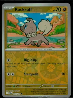 Rockruff Journey Together NM Pokemon TCG Reverse Holo - Image 1