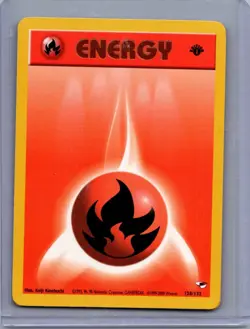 Pokemon TCG Fire Energy Base Set 98/102 Regular WOTC Near Mint Condition - Image 1