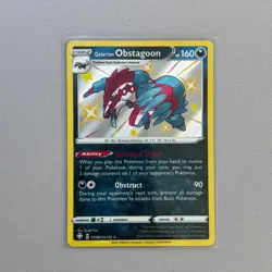 Galarian Obstagoon SV080/SV122 Shining Fates Shiny Vault Pokemon Holo NM - Image 1