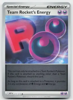 Team Rocket's Energy 217/217 Uncommon Ascended Heroes Pokemon Reverse Holo NM - Image 1