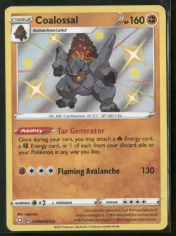 Coalossal SV069/SV122 Shiny Rare Shining Fates Shiny Vault Pokemon Holo NM - Image 1
